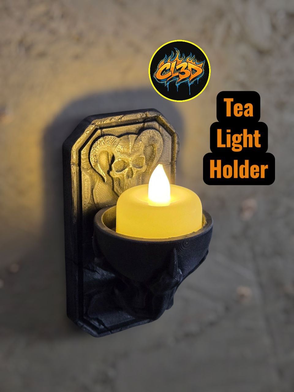 Wall Mounted Demon Claw LED Tea Light holder 3d model