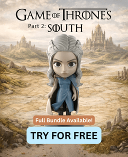 Daenerys Targaryen Game of Thrones - Free S STL | Full 13-Character Bundle on Profile 3d model