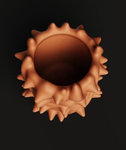 Spiky Geometric Cup | 3D Printed Succulent Planter | Modern Desk Organizer | Abstract Art Pot 3d model