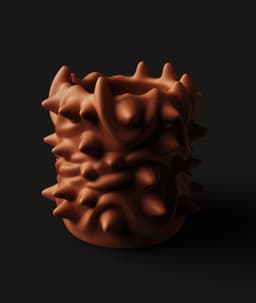 Spiky Geometric Cup | 3D Printed Succulent Planter | Modern Desk Organizer | Abstract Art Pot 3d model