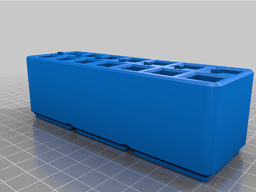 gridfinity 1x3 .5 inch mill bit container holder 3d model