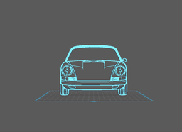 Porsche - 911 1965 Wall Art 3d model