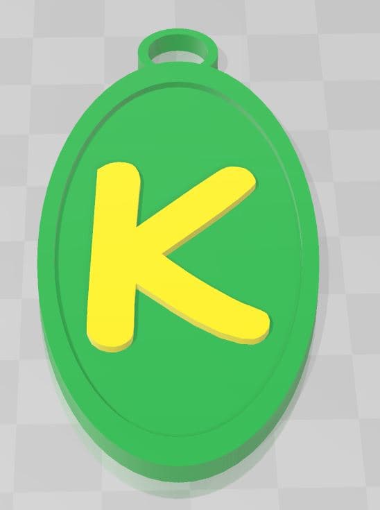 K KEYCHAIN.stl 3d model