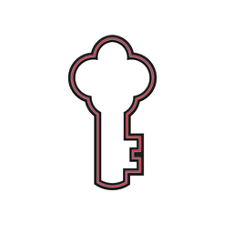 Fancy Key Cookie Cutter STL File - 4 inches 3d model