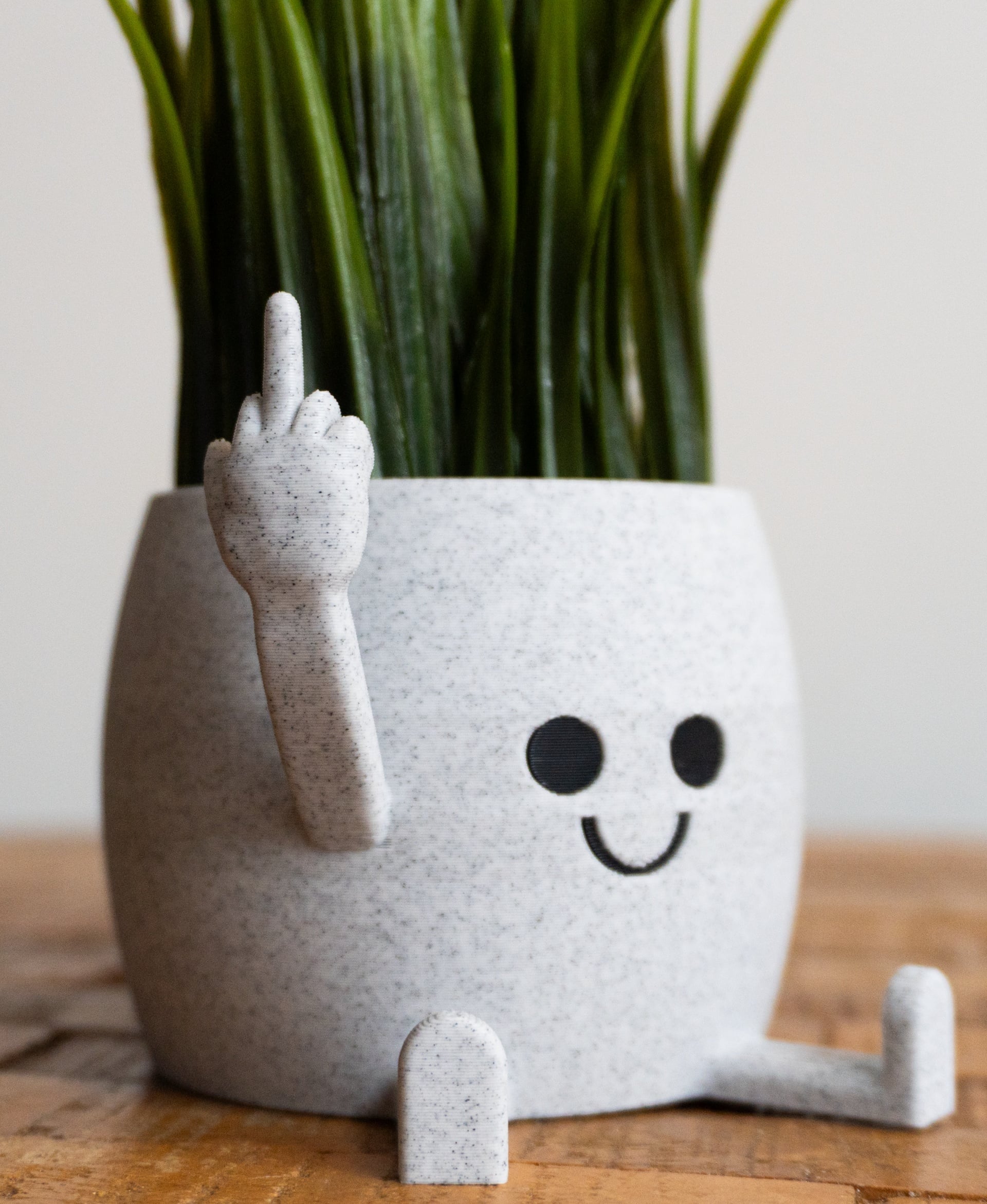 Happy Sitting Middle Finger Pot 3d model
