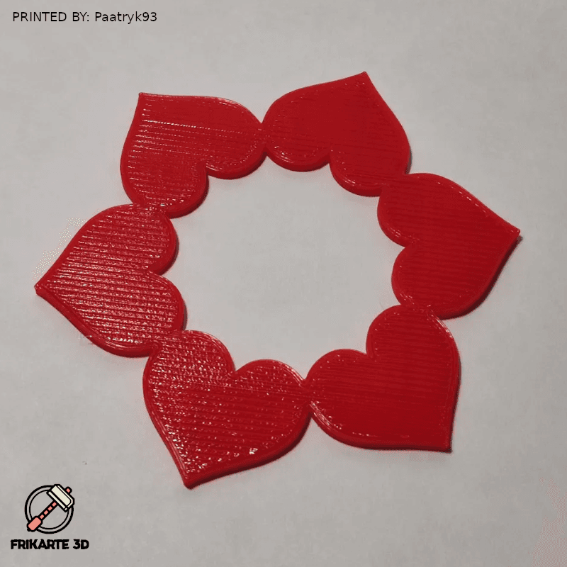  Hearts Circle Decoration 💞 3d model