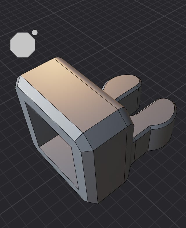 Multiboard dual clip Magnet Mod (5x5x2mm magnet) 3d model