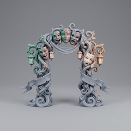 Iris and Orin - Masquerade Arch STL - Feywild Masquerade 3d model