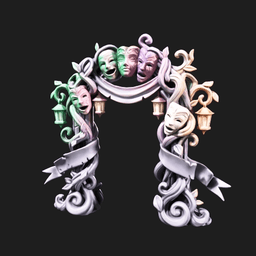 Iris and Orin - Masquerade Arch STL - Feywild Masquerade 3d model
