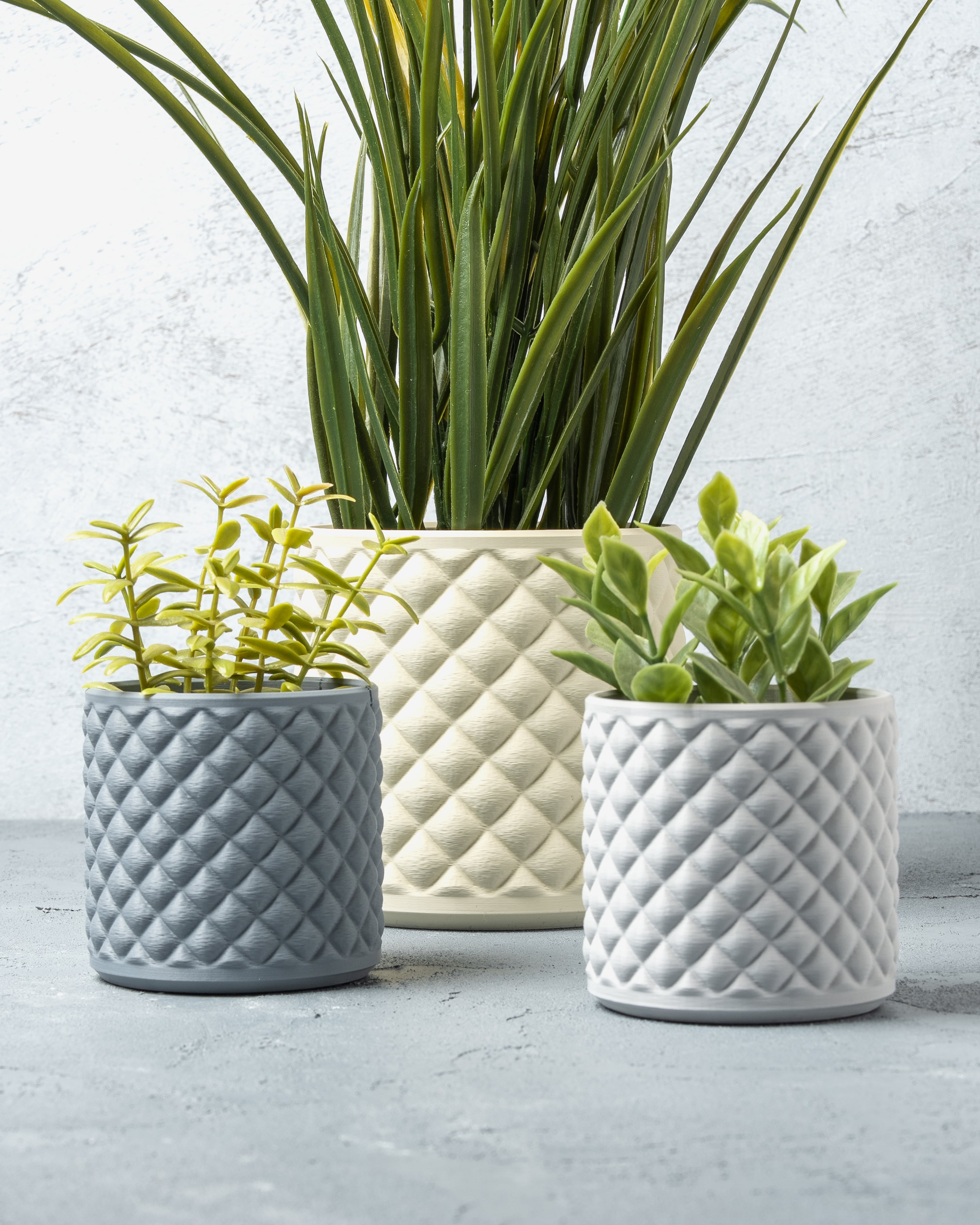 Diamond Quilted Planter 3d model