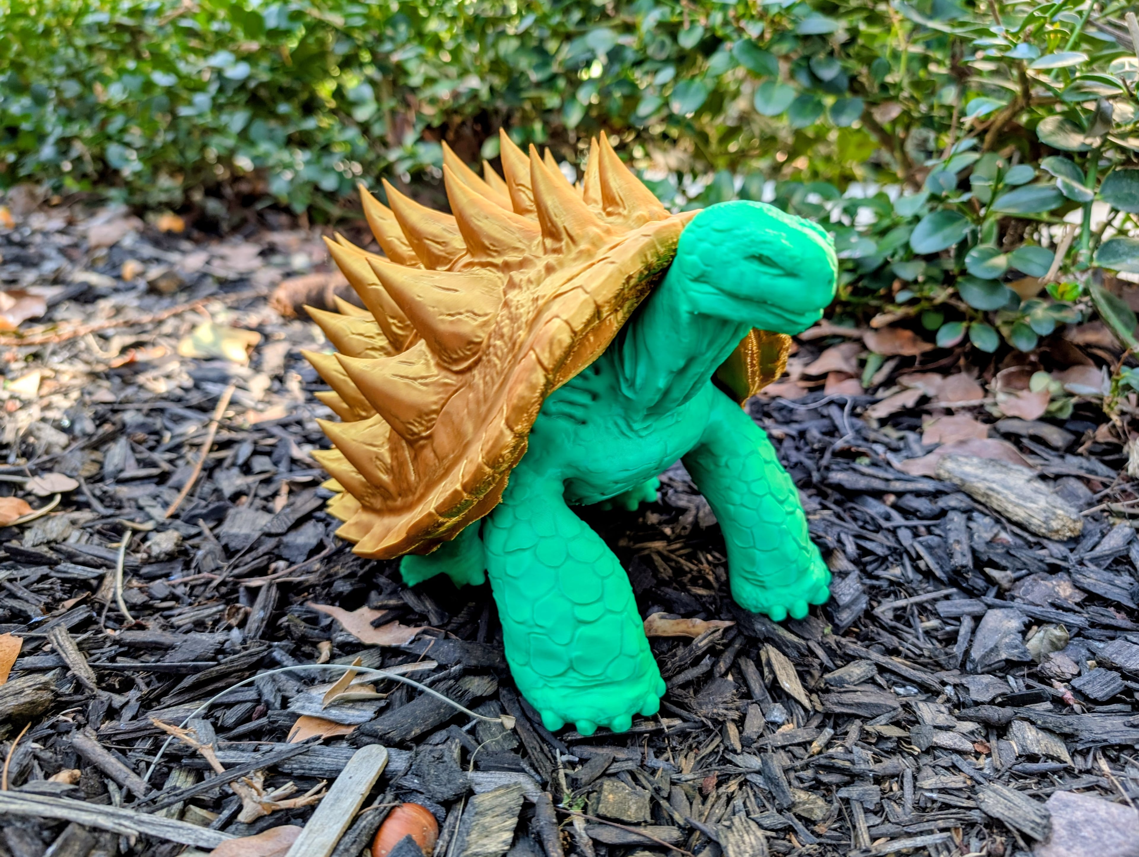 Spiked Shell Turtle – Modular Fantasy Creature Figurine 3d model