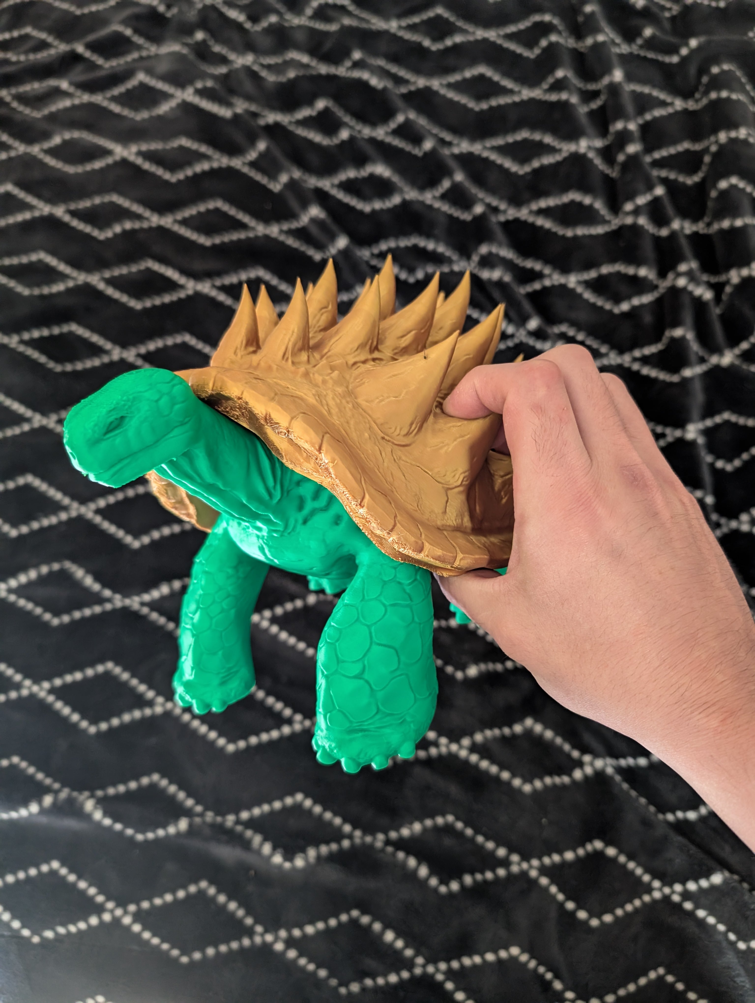 Spiked Shell Turtle – Modular Fantasy Creature Figurine 3d model