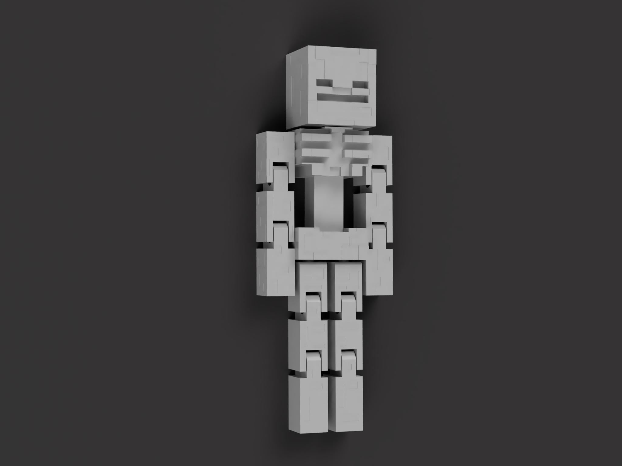 MINECRAFT ESQUELETO/SKELETON FLEXI PRINT IN PLACE 3d model