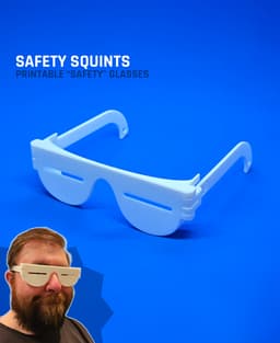 Safety Squints — Printable "safety" glasses 3d model
