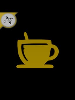Simple Coffee Cup Symbol - 2D Art 3d model
