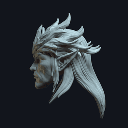 Maelthar_elf v4 (actiong figure head) 3d model