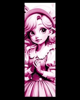 A modern takes on Little Bo Peep - still loving the Pink color - Set of bookmarks 3d model
