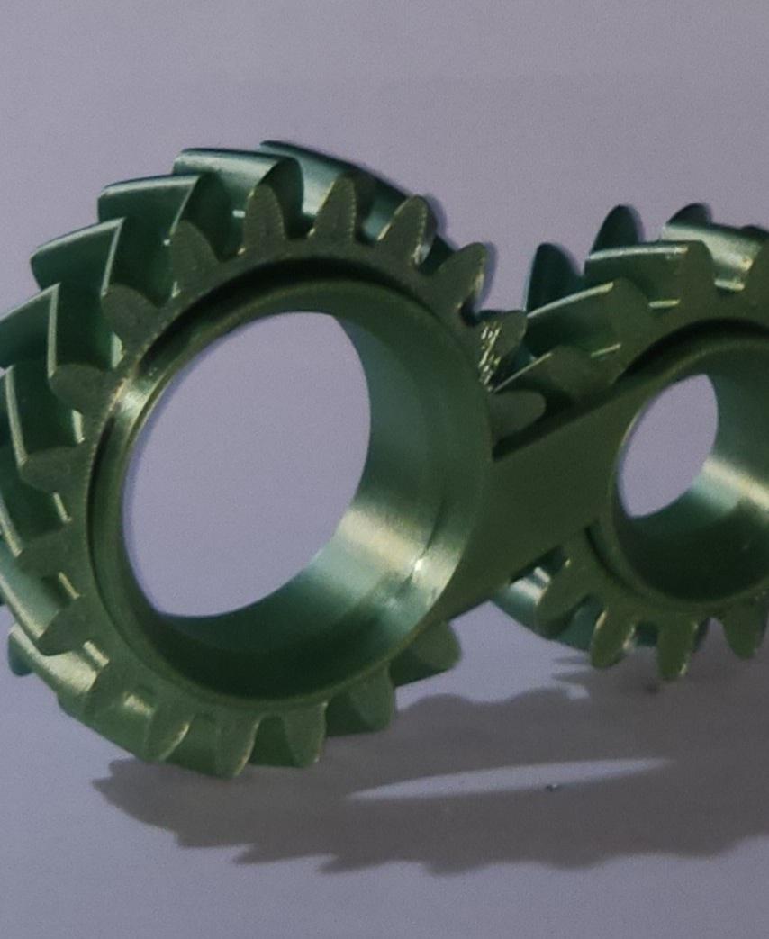 Fidget Herringbone Gears - It is very properly designed and precisely measured to work flawlessly without friction. There was no need to remove any unnecessary material after it was built.
Thank you.  - 3d model