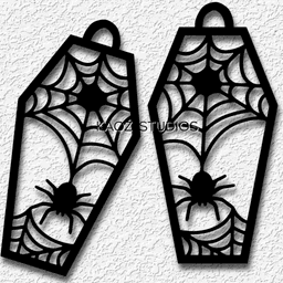 Halloween Decor Coffin decoration Spiderweb Party charms 3d model