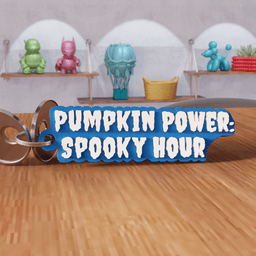 Pumpkin Power Spooky Hour Keychain 3d model