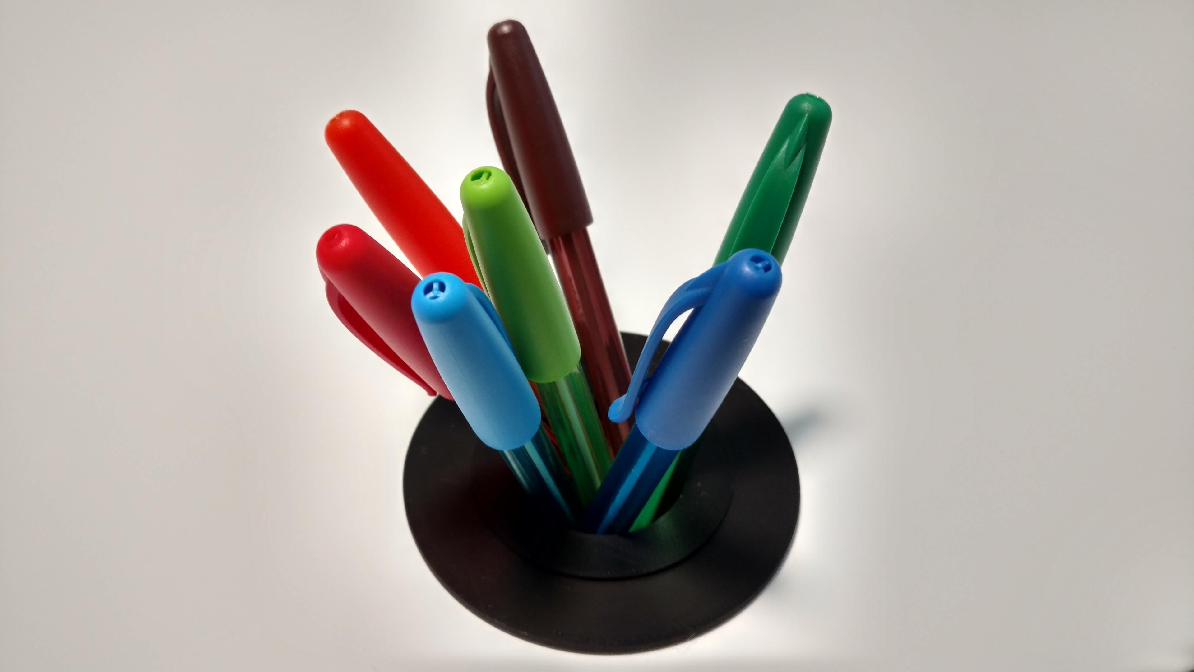 Pen Holder for Desk Grommet System 3d model