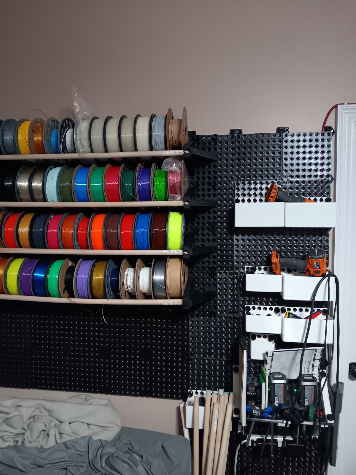 Wall Thread Rack 3d File Thread Board Filament storage rack piece - 3D model by cocytuscreations ...