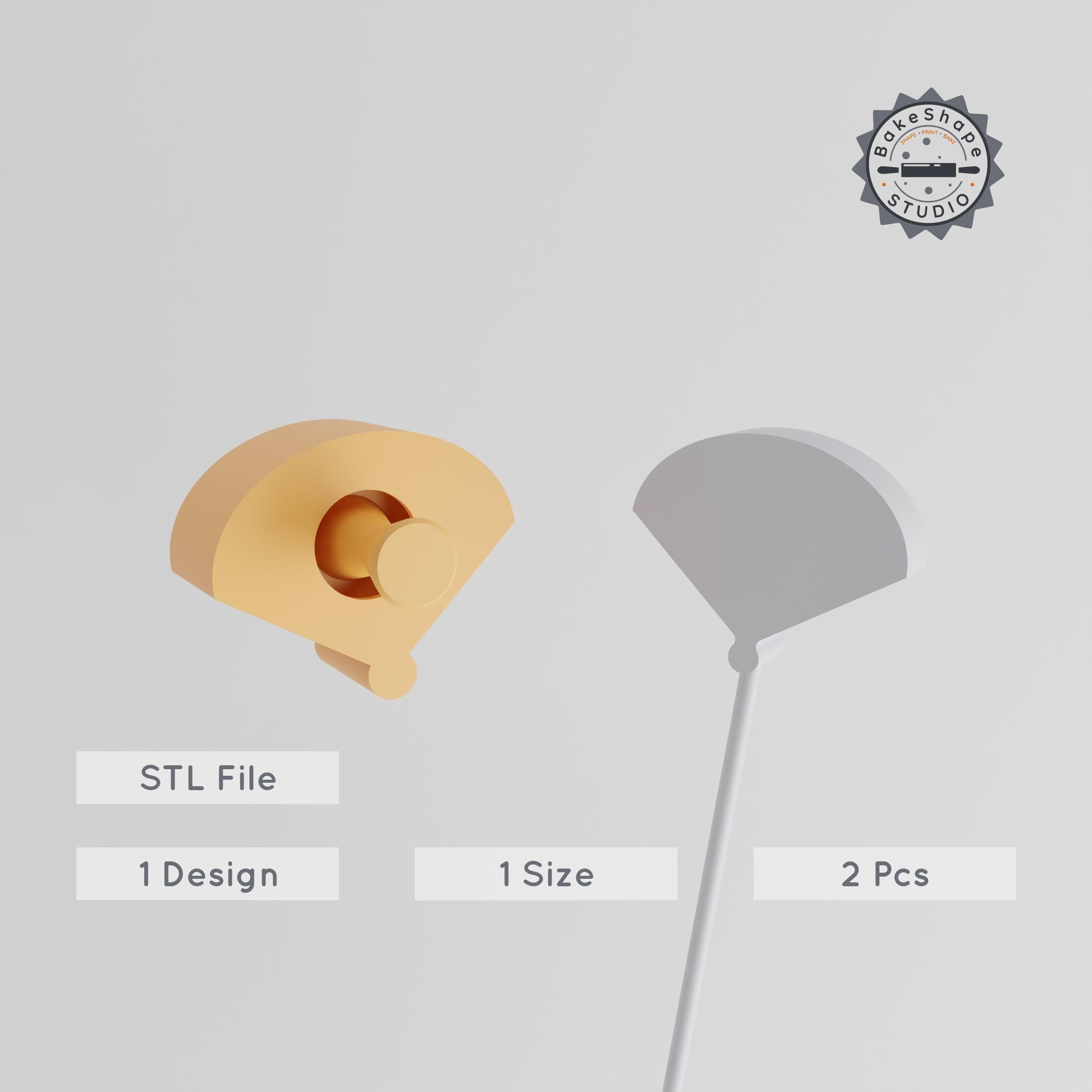 Festival Style Hand Fan Cake Pop Mold, Asian Tradition Fan Design, 2-Piece Set PRODUCT_2796 3d model