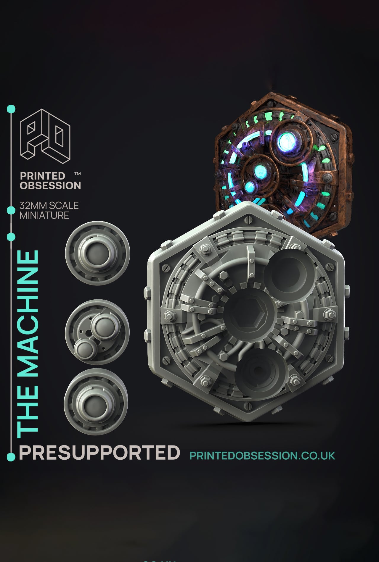 Mechanical Device - Side Quest Shop - PRESUPPORTED - Illustrated and Stats - 32mm scale 3d model