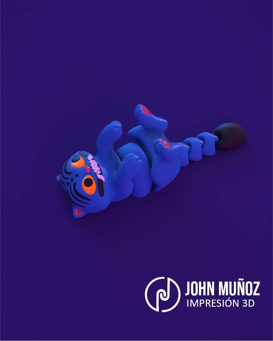 Derpy Demon HunterS "blue tiger" - Articulated Version & Keychain 3d model