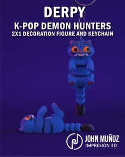 Derpy Demon HunterS "blue tiger" - Articulated Version & Keychain 3d model