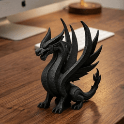 ABSTRACT DRAGON SCULPTURE / GOTHIC DECOR / SHELF SCULPTURE DECOR / MODERN DRAGON SCULPTURE 3d model