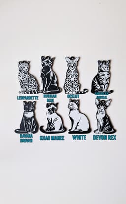Pack 50 STL/3mf CATS kEYCHAINS+MAGNETS 3d model