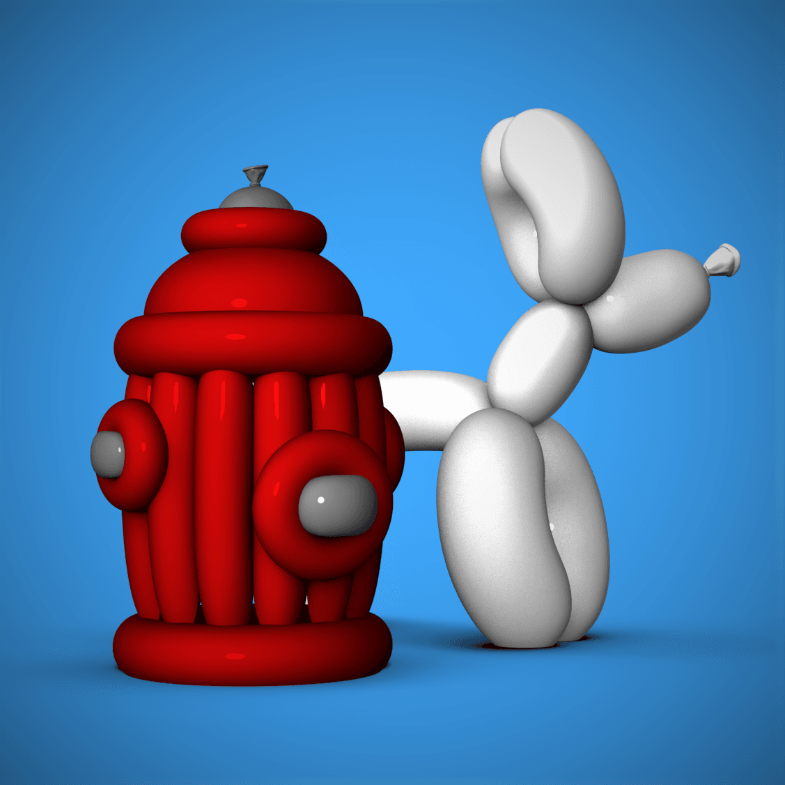 Balloon Fire Hydrant 3d model