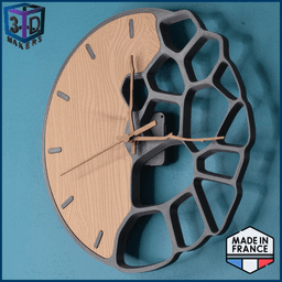 Voronoi design wall clock 300mm 3d model