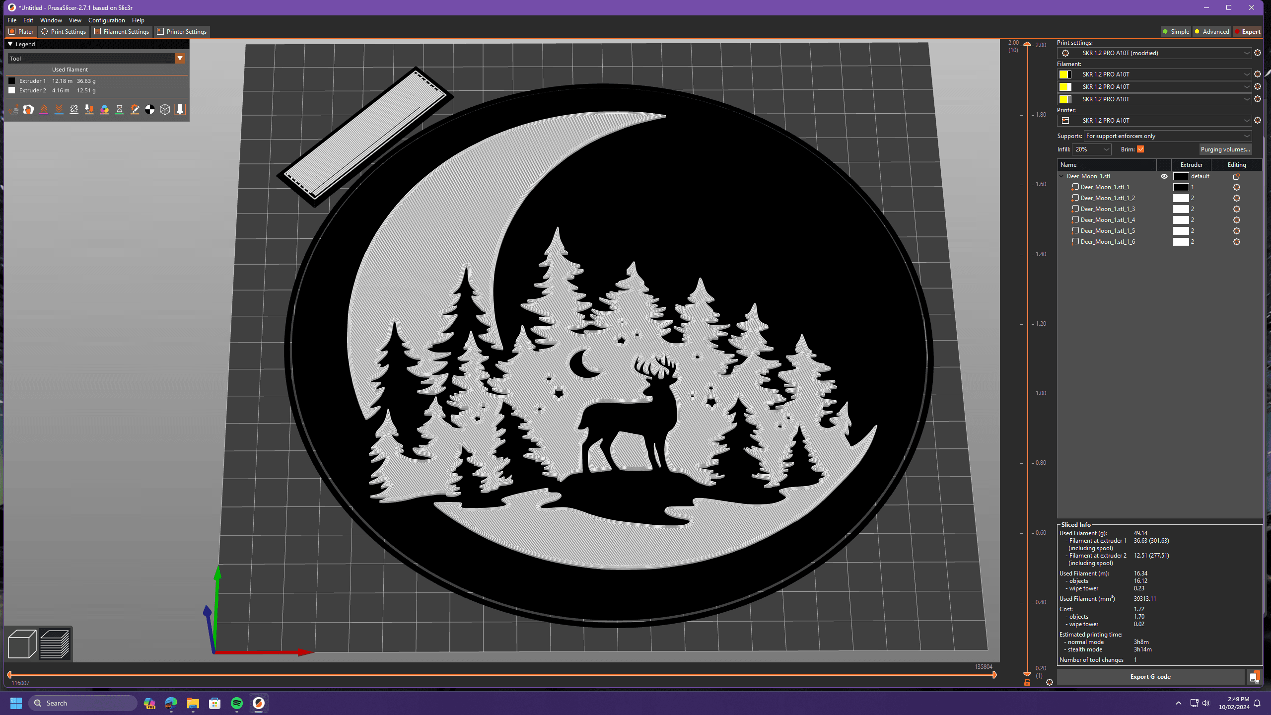 Deer in the Moon Light 3d model