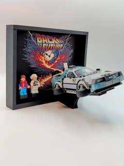 Lego Speed Champions - Time Machine from Back to the Future Display 3d model