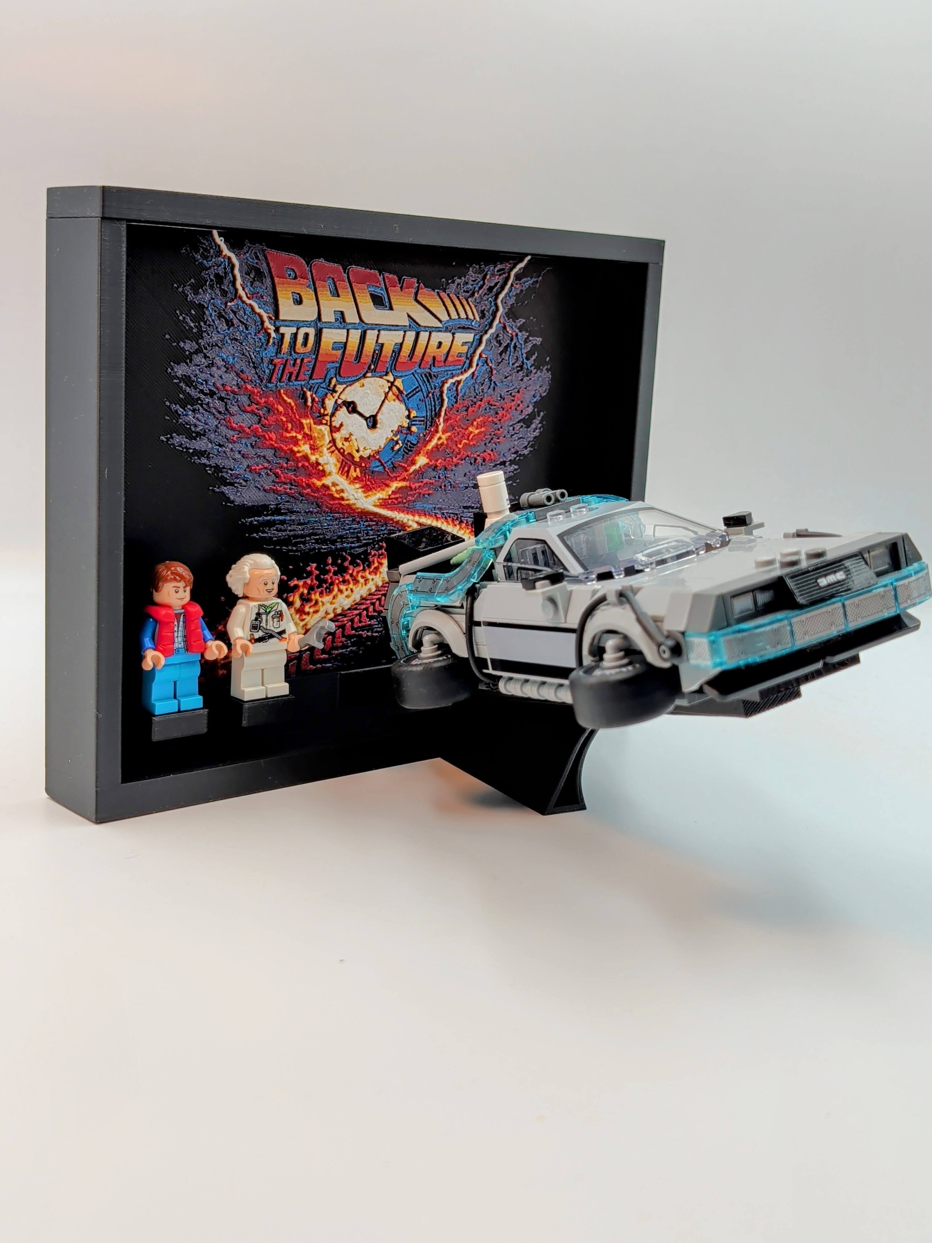 Lego Speed Champions - Time Machine from Back to the Future Display 3d model