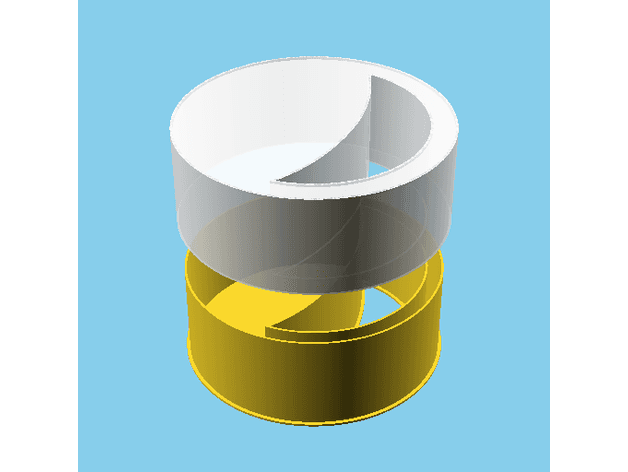 Moon (in circle) phase 4, nestable box (v1) 3d model