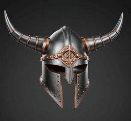 Viking Horned Helmet #3 – Wearable STL & 3MF 3d model
