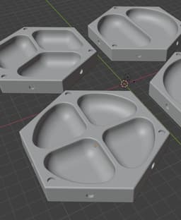 Deeper Tabletop Tiles with small magnets 3d model