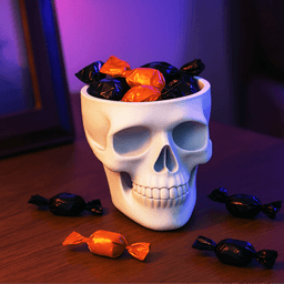 Skull Bowl | Multi-Use Bowl | Gothic Halloween Candy Dish and Home Decor | or Planter - Plant Pot 3d model