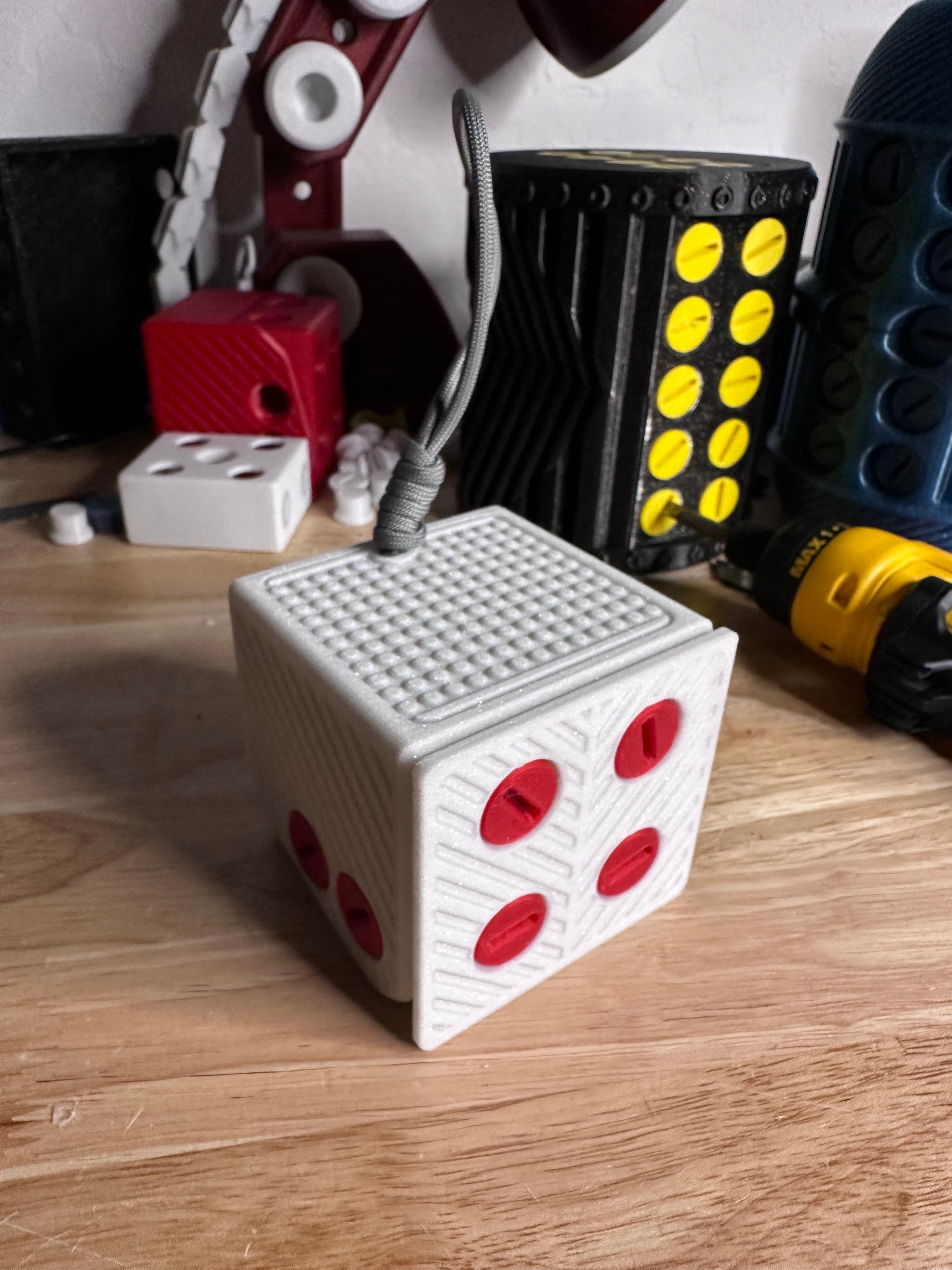 Mini Annoying Cash Gift Box - Print in Place, Articulating, 15 bolts of frustration, Tree Ornament 3d model