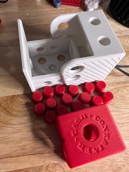 Mini Annoying Cash Gift Box - Print in Place, Articulating, 15 bolts of frustration, Tree Ornament 3d model