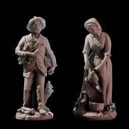 Village NPC Collection with Plinth 28mm Heroic 3d model