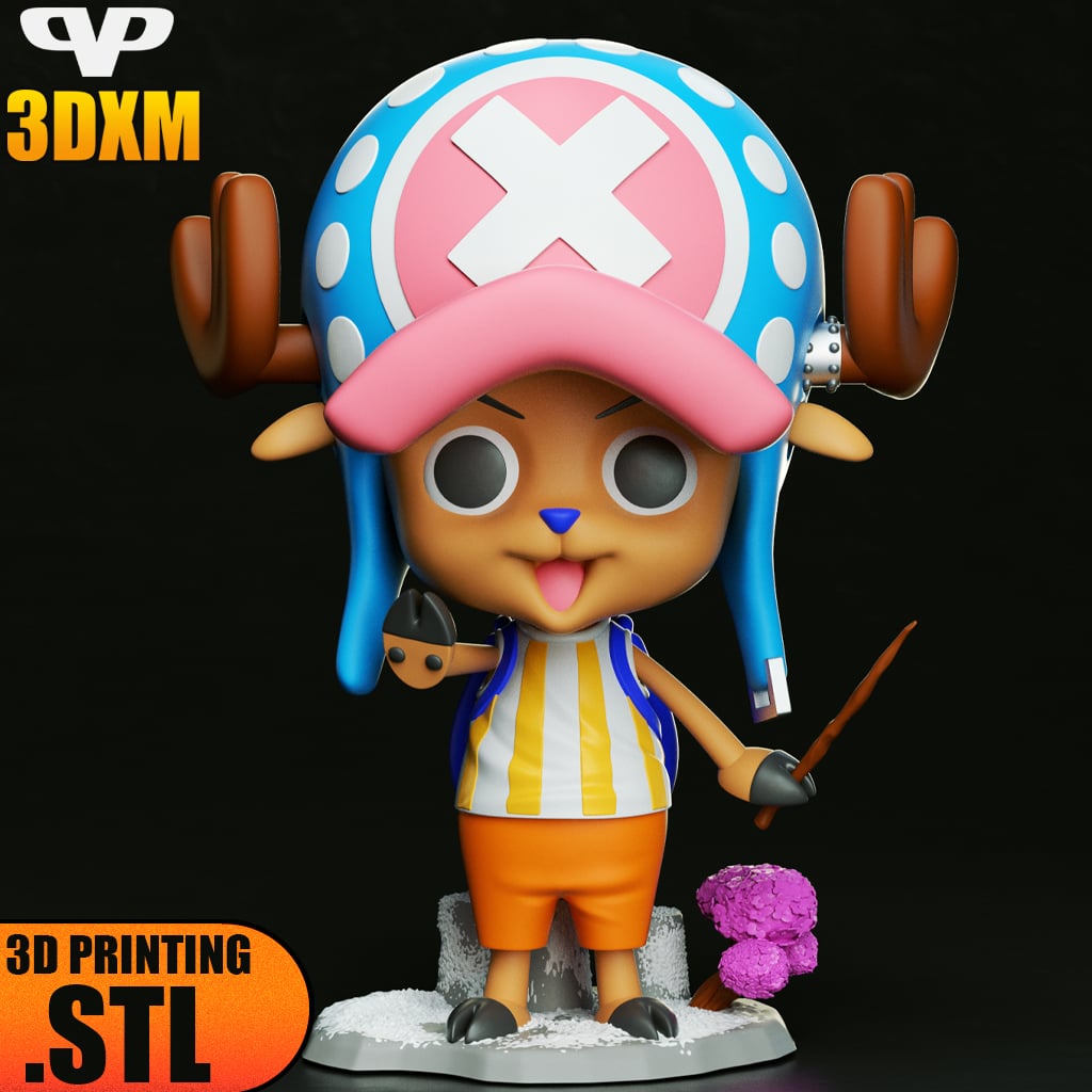 One Piece Chopper Chibi STL for 3D Printing ChibiSTL 3DXM 3d model