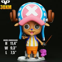 One Piece Chopper Chibi STL for 3D Printing ChibiSTL 3DXM 3d model