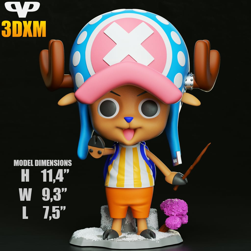 One Piece Chopper Chibi STL for 3D Printing ChibiSTL 3DXM 3d model
