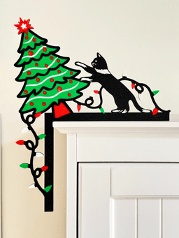 3D Printed Cat Lover Corner Decor Christmas Decor Holiday Cat Home Decor 3mf File 3d model