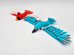 Flexi Cardinal & Blue Jay Pocket Pets Bundle 3d model