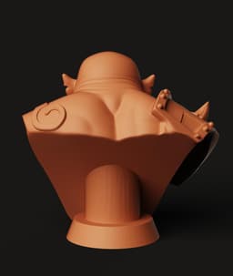 Orc Warrior Bust | Fantasy Barbarian Statue | RPG Monster Sculpt | Warcraft Inspired Art 3d model